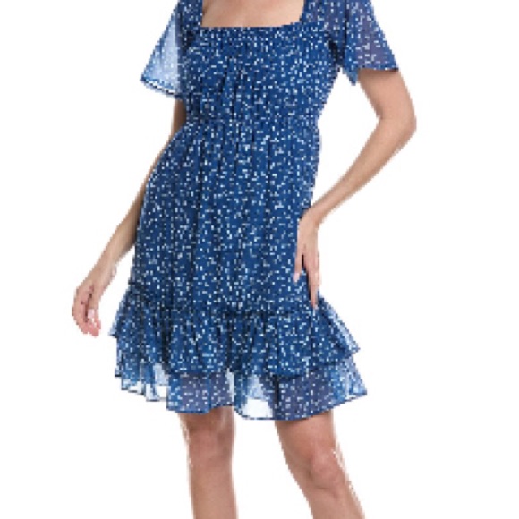 Elegant Blue Mini Dress